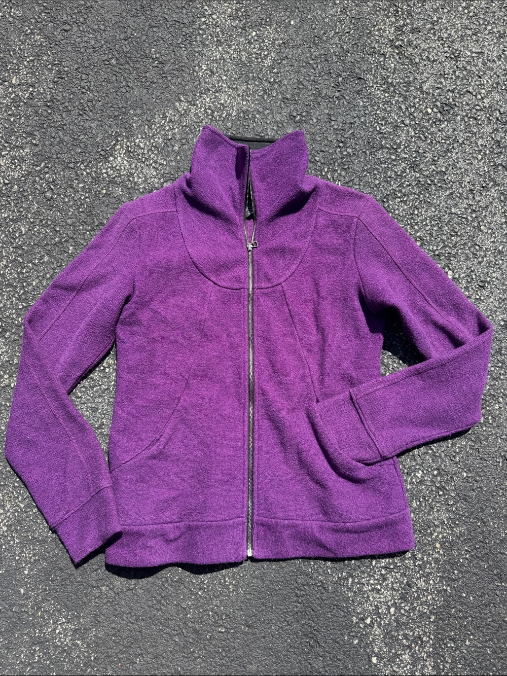 ibex Merino Wool  Deep Purple Full-Zip Jacket size small
